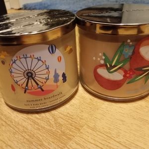 2- 3 wick candles/ Bath and Body Works..